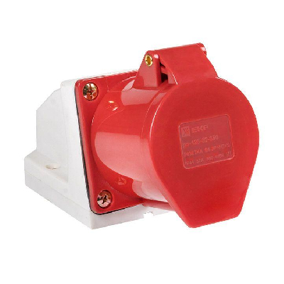 Розетка наруж. уст. 32А 380В 3P+РЕ+N IP44 (125) EKF ps-125-32-380