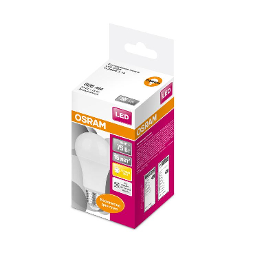 Лампа светодиодная LED STAR CLASSIC A 75 8.5W/827 8.5Вт грушевидная 2700К тепл. бел. E27 806лм 220-240В матов. пласт. OSRAM 4052899971554