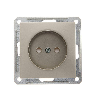 Механизм розетки 1-м СП W59 16А IP20 защ. шторки без заземл. шампань SchE RS16-151-4-86