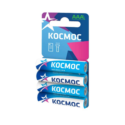 Элемент питания солевой R03 4хBL (блист.4шт) Космос KOCR034BL