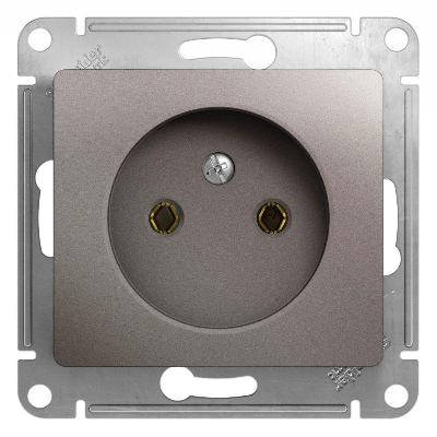 Механизм розетки 1-м СП Glossa 16А IP20 без заземл. платина SchE GSL001241