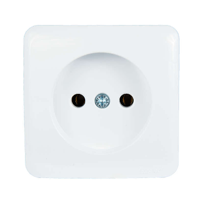 Розетка 1-м ОП VIOLA без заземл. бел. LEZARD 751-0200-121