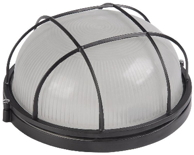 Светильник НПП 1302 60Вт E27 IP54 черн. круг с решеткой ИЭК LNPP0-1302-1-060-K02