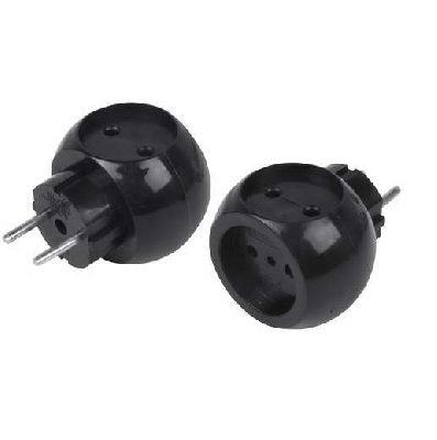 Тройник электрический "Шар" 220В 6А черн. REXANT 11-1063-1