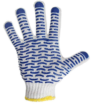 Перчатки х/б с покрытием ПВХ 4 нити REXANT 09-0214