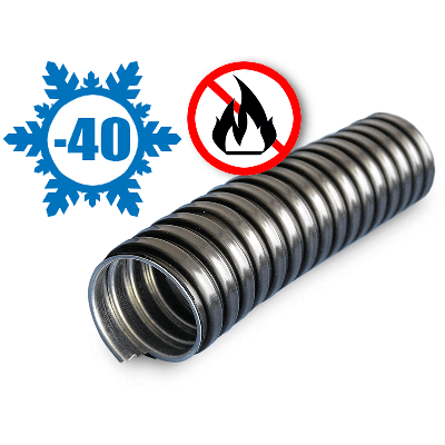 Металлорукав в ПВХ изоляции МРПИ НГ 15 d15мм без протяжки черн. (уп.50м) ЗЭТАРУС zeta42235