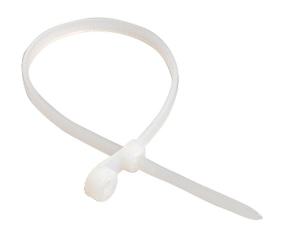 Хомут кабельный 3.5х200 нейл. бел. с отвер. для креп. ХОК (уп.100шт) ИЭК UHH40-5-200-100