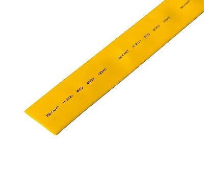 Трубка термоусадочная 25.0/12.5 1м жел. Rexant 22-5002