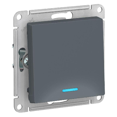 Механизм выключателя 1-кл. ATLAS DESIGN с подсветкой (сх.1а) 10АХ грифель SchE ATN000713