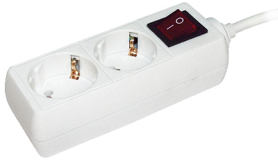 Удлинитель 2х5м с заземл. 16А IP20 У02К с выкл. 2P+PE ИЭК WYP10-16-02-05-ZK-N