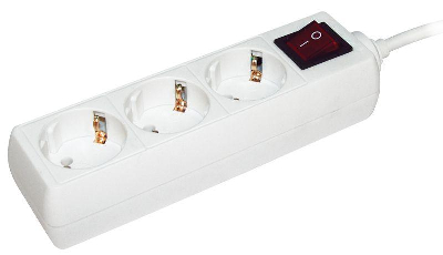 Удлинитель 3х5м с заземл. 16А IP20 У03К с выкл. ПВС 3х1 ИЭК WYP10-16-03-05-ZK-N