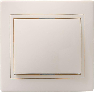 Выключатель 1-кл. СП КВАРТА 10А IP20 ВС10-1-0-ККм крем. ИЭК EVK10-K33-10-DM