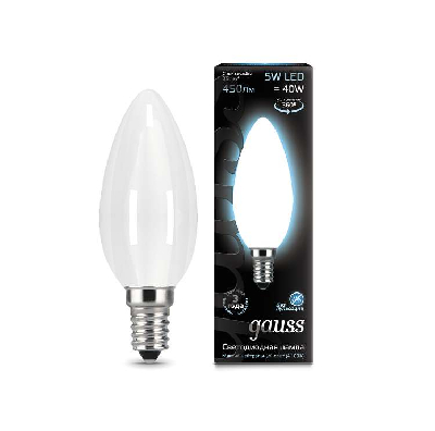 Лампа светодиодная Black Filament Свеча E14 5Вт 4100К OPAL Gauss 103201205
