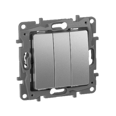 Механизм выключателя 3-кл. СП Etika Plus 10АX винт. зажимы алюм. Leg 672413