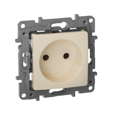 Механизм розетки 1-м СП Etika 2К 16А без заземл. винт. зажимы сл. кость Leg 672320