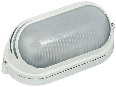 Светильник НПП 1407 60Вт E27 IP54 бел. овал ресничка ИЭК LNPP0-1407-1-060-K01