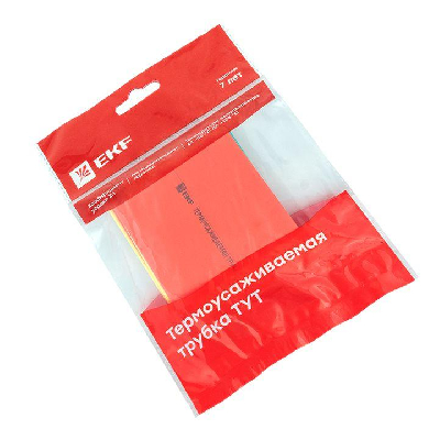 Набор трубок термоусадочных тонкостен. 50/25 (7 цветов по 3шт 100мм) EKF tut-n-50