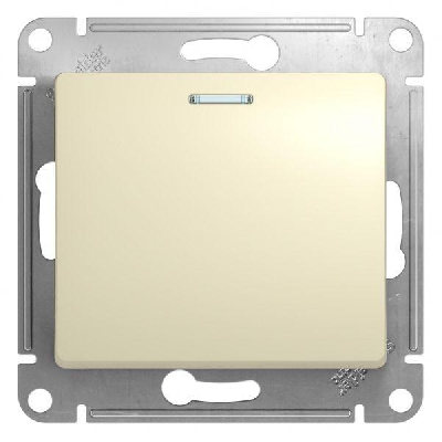 Механизм переключателя 1-кл. СП Glossa сх. 6а 10AX с подсветкой беж. SchE GSL000263