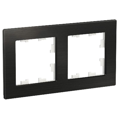 Рамка 2-м ATLASDESIGN NATURE металл оникс SchE ATN312302