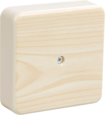 Коробка распаячная ОП 75х75х20 IP20 КМ41212-03 (6 клем. 6кв.мм) светл. дерево ИЭК UKO10-075-075-020-K21