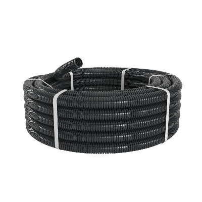 Труба гофрированная ПА d17мм без протяж. черн. (уп.50м) DKC PA601721F2