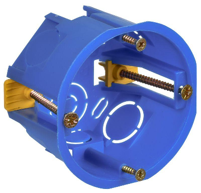 Коробка установочная С3 d68х45 для полых стен (с саморезами и пластик. лапками) ИЭК UKG10-068-045-000-P-UO