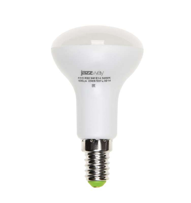 Лампа светодиодная PLED-ECO-R50 5Вт 3000К тепл. бел. E14 400лм 220-240В JazzWay 1037015A