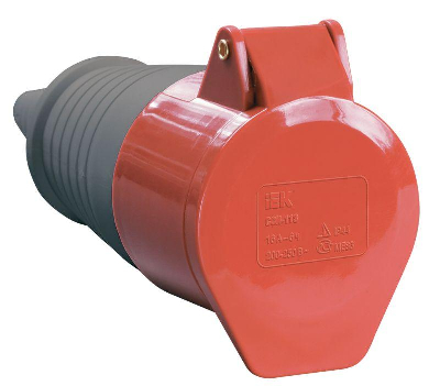 Розетка кабельная 32А 380В 3P+PЕ ССИ-224 IP44 ИЭК PSR22-032-4