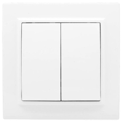 Выключатель 2-кл. СП Минск 10А бел. Basic EKF ERV10-023-10