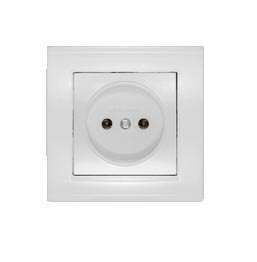 Розетка 1-м СП Бриллиант 16А IP20 бел. Universal 7947588